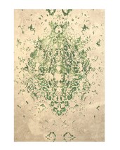 EORC FL15GN4X6 Machine-Made Polyester Distressed Bohemian Moderno Medallion Rug, - £70.46 GBP