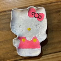 Handpainted Ceramic Hello Kitty Shaped Jewelry Dish - $16.82