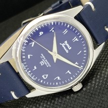 Genuine Vintage Hmt Janata Winding Indian Mens Arabic Blue Watch 580-a305808-6 - £15.81 GBP