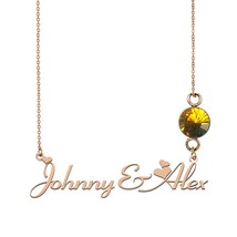 925 Personalized Name Necklace, 14k Name Necklace Personalized, Johnny&amp;Alex Name - £14.13 GBP