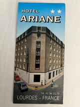 Hotel Ariane Lourdes France brochure 1980s - £13.74 GBP