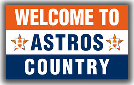 Houston Astros Team Baseball Memorable Flag 90x150cm 3x5ft Welcome to Co... - $13.95