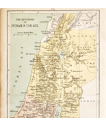 1920 Map Kingdoms Of Judah And Israel Bible Page Christian Collectible DWG5 - $24.99