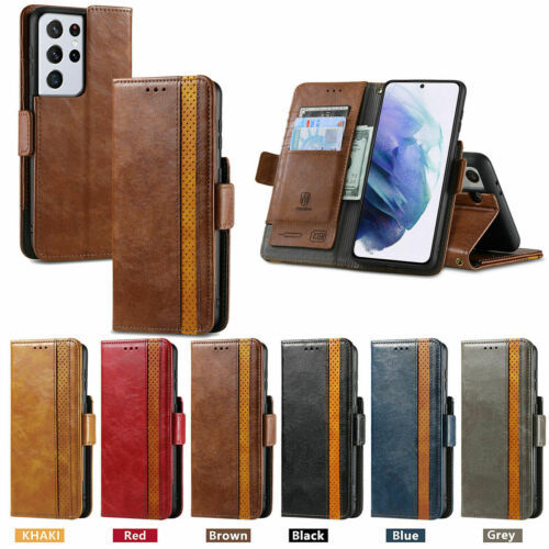 For Samsung A02S S21+ S20 S21FE A42 A52 S10 Leather Wallet Flip back Case Cover