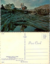 Maine Bristol Lincoln County Pemaquid Point Lighthouse Coast Vintage Postcard - £7.39 GBP
