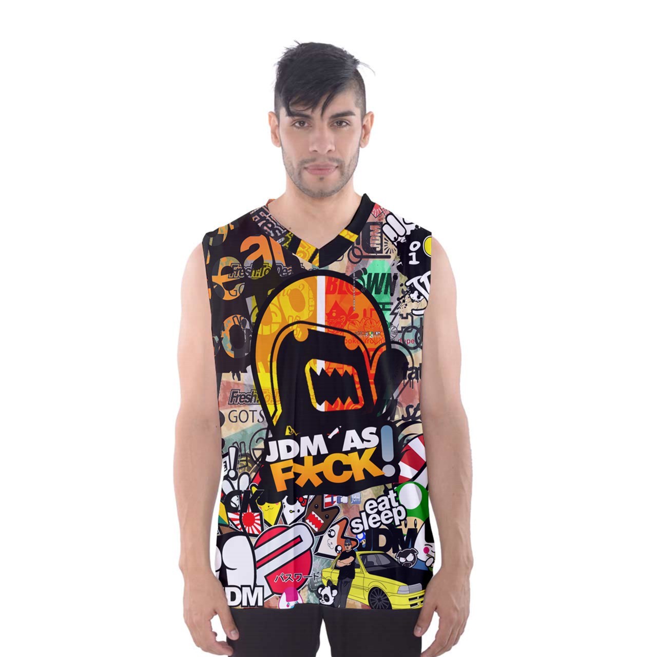 New psychedelic urban eat sleep JDM racing Sport Tank Top full print Tshirt - $22.99+
