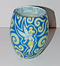 Disney Tinkerbell Candle 4in Peter Pan Parks Glass Blue Fairy Home Decor - $11.99