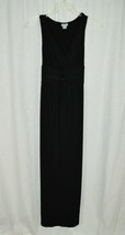 Motherhood Maternity Black Sleeveless Stretch Belted long Dress Size M M... - $34.29