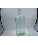 PA2 - 1890&#39;s Hood&#39;s Sarsaparilla Lowell, Mass AQUA 9&quot; Medicine Druggist ... - $10.00