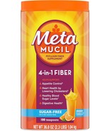 Metamucil 4-in-1 Psyllium Fiber Sugar-Free Powder Orange, 180 Doses/ 36.8oz - $24.65