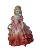 Rose Royal Doulton Figurine England Sculpture Victorian Ruffle Dress antique vtg - £51.43 GBP