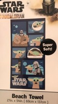 Star Wars Mandalorian Original Licensed Beach Towel Super Soft (27”x54”) - £18.00 GBP