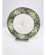 Vtg Haviland Grape Leaf Gold Trimmed Hand Painted 8 In Plate - $16.65