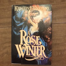 Vintage Kathleen E Woodiwiss A ROSE IN WINTER Hardcover w DJ Book Club 1982 - £5.65 GBP