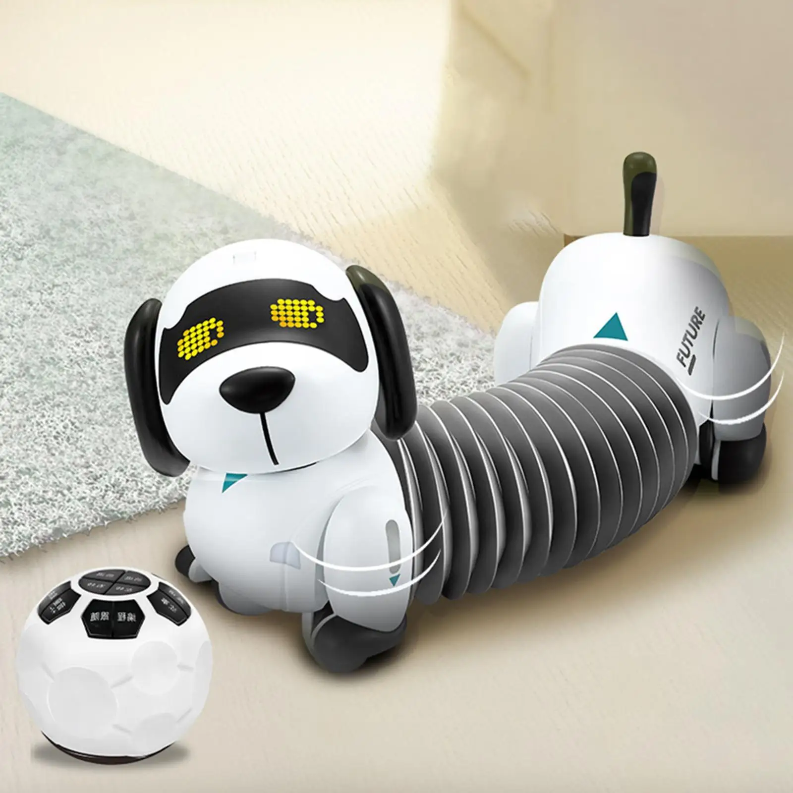 Interactive Robot Dog Programmable Remote Control Dachshund Puppy for Boys Girls - £47.65 GBP