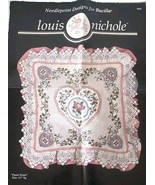 Vtg Bucilla Louis Nichole Needlepoint Pillow Kit 12 x 12&quot; Pastel Heart 4... - $188.30 MXN