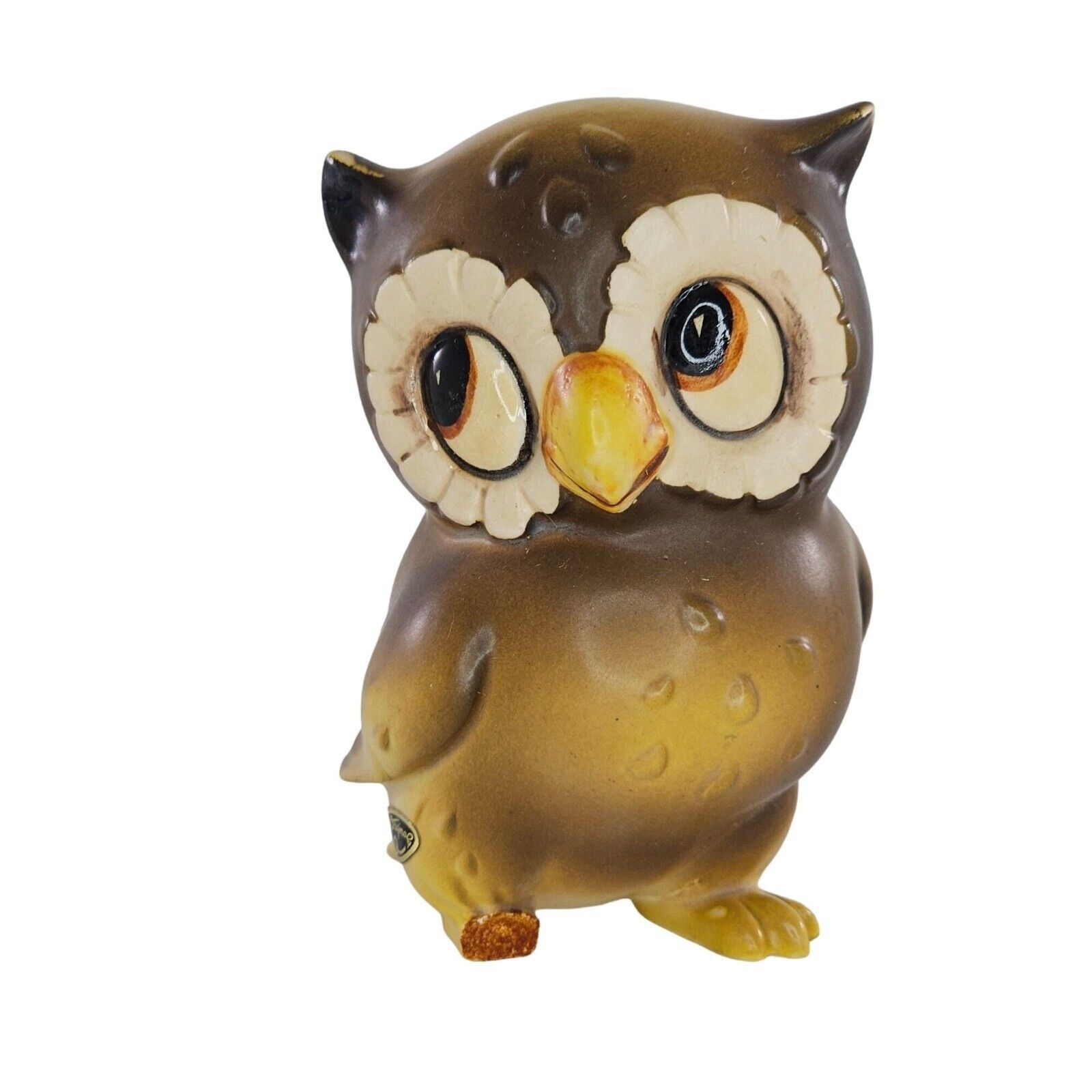 Vintage Josef Originals Owl Figurine Big Eyes Kitsch 4" Tall *FLAW* - $9.99