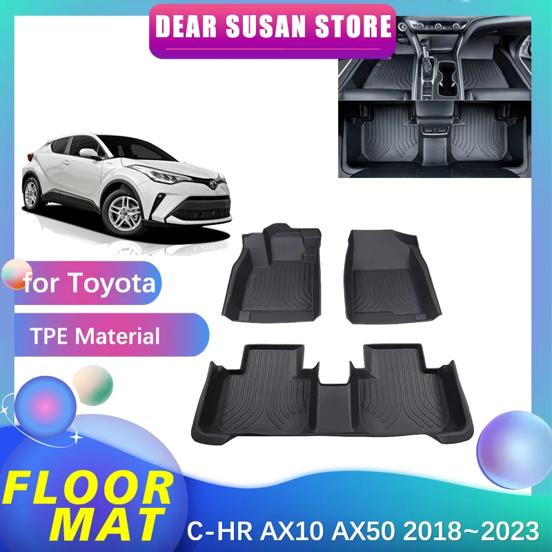 Car Floor Mat for Toyota C-HR CHR AX10 AX50 2018~2023 Foot TPE Liner Storage - £176.33 GBP+