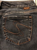 Silver Jeans Women&#39;s Blue Denim Santorini Crop Stretch Size 29 X 25 - £22.59 GBP