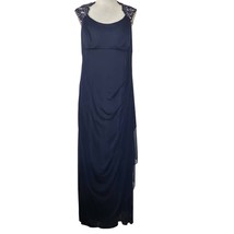 Navy Blue Cap Sleeve Maxi Dress Size 16W - $98.01
