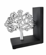 Scratch &amp; Dent Wood Polished Aluminum Tree of Life Bookend - £20.79 GBP