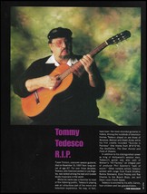 Tommy Tedesco 1930-1997 original full page obituary death notice article... - £3.30 GBP