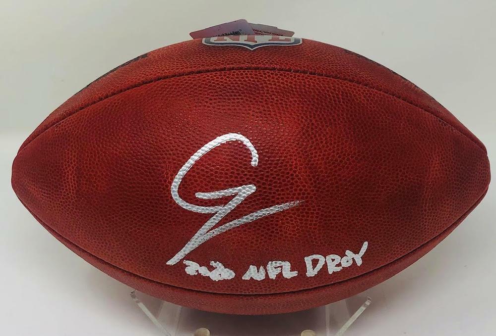 Primary image for CHASE YOUNG Autographed "2020 NFL DPOY" Official Duke NFL Football FANATICS