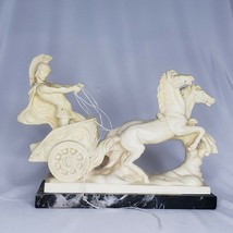 Vintage A Santini Roman Gladiator Chariot Italy Horses Ben Hur - £52.00 GBP