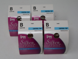 L&#39;eggs Silken Mist Control Top Pantyhose Suntan Reinforced Toe Size B Lo... - $29.66