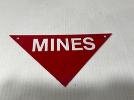 Vintage 1960s-1980s Mine Sign USA and NATO unused stock metal sign Army ... - £8.56 GBP