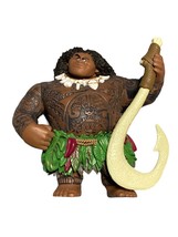 Disney Moana 4&quot; Maui Demigod with Hook PVC Figure Figurine Toy Cake Topper - £11.83 GBP