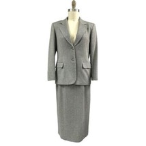 VTG Pendleton 3pc Wool Suit Petite Sz 10 Gray Herringbone Jacket Skirt P... - $222.75
