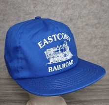 VINTAGE EASTCOAST RAILROAD TRUCKER HAT SNAPBACK Puff Paint Made in the USA - £15.44 GBP