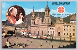 1968 Bogota Colombia Plaza De Bolivar Basilica Primada Vintage Postcard - £10.80 GBP