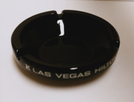 Vintage Retro Las Vegas Hilton Black Ashtray - £7.46 GBP