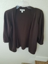 Dressbarn Women&#39;s Dark Brown Cardigan Size 1X - £14.42 GBP