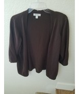 Dressbarn Women&#39;s Dark Brown Cardigan Size 1X - $18.00