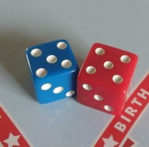Monopoly The AMERICA Special Edition Replacement Dice Red &amp; Blue Set OEM - $5.89