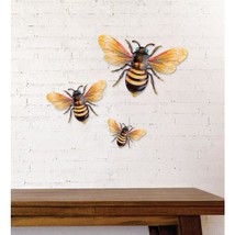 Luster Bee Set of 3 NWT Wall Decor Garden Indoor Outdoor - $39.59