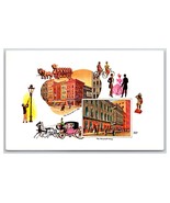 Berghoff Restaurant History Artist Multiview Chicago IL UNP Chrome Postc... - $35.40 MXN