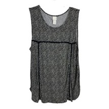 H &amp; M Womens Shirt Size XL Black Daisy Floral Crochet Short Sleeve Norm Core - £15.87 GBP