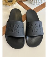 Bally Mens Slaim Black Rubber Slide Sandals US 9 / EU 42 New - €68,27 EUR