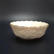 Lenox Rosebud Collection All Purpose Bowl Gold Trim Floral Decorative - $18.33