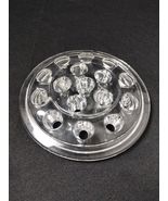 Vintage Large Clear Glass Flower Frog Round With 16 Holes 4.5&quot; Fitter 5&quot;... - $211.09 MXN