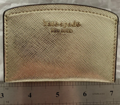 Kate Spade New York Card Case Gold Saffiano NEW K4503 Wallet - £12.04 GBP