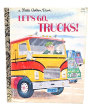 Lets Go Trucks 1973 Little Golden Book Vintage Kids Hardcover Book H Print - £9.91 GBP