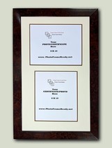 Picture Frame &amp; Mat w/ Double Reverse 8x10 Openings For Documents/Pictures - £38.33 GBP