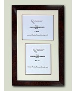 Picture Frame &amp; Mat w/ Double Reverse 8x10 Openings For Documents/Pictures - £38.33 GBP