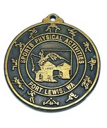 Vintage Brass Medal Medallion Sports Physical Activities - Fort Lewis, W... - $15.79