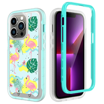 Exotic ShockProof Design Hybrid Case Cover Floral Flamingo For iPhone 14 PRO - £6.74 GBP